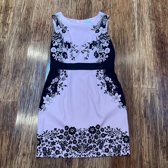 New York & Company blush pink floral sleeveless dress size 8 - Picture 2 of 6